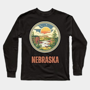 Nebraska State USA Long Sleeve T-Shirt